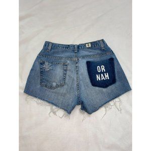 Nautica My Other Half Or Nah Denim Shorts Size Small